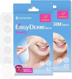 EasyDerm Beauty Patch 84 Count - 100% Hydrocolloid Pimple Patches for Zit Spot Care, K-Beauty Acne Treatment by Daewoong