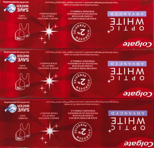 Image of Colgate Optic White Advanced Hydrogen Peroxide Toothpaste, 6 Pack, 3.2 oz