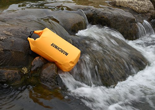 Marchway Floating Waterproof Duffle Dry Bag 5L/10L/20L/30L, Roll Top Sack Keeps Gear Dry For Kayaking, Rafting, Boating, Swimming, Camping, Hiking, Beach, Fishing (Deep Yellow, 20L) #TOP5