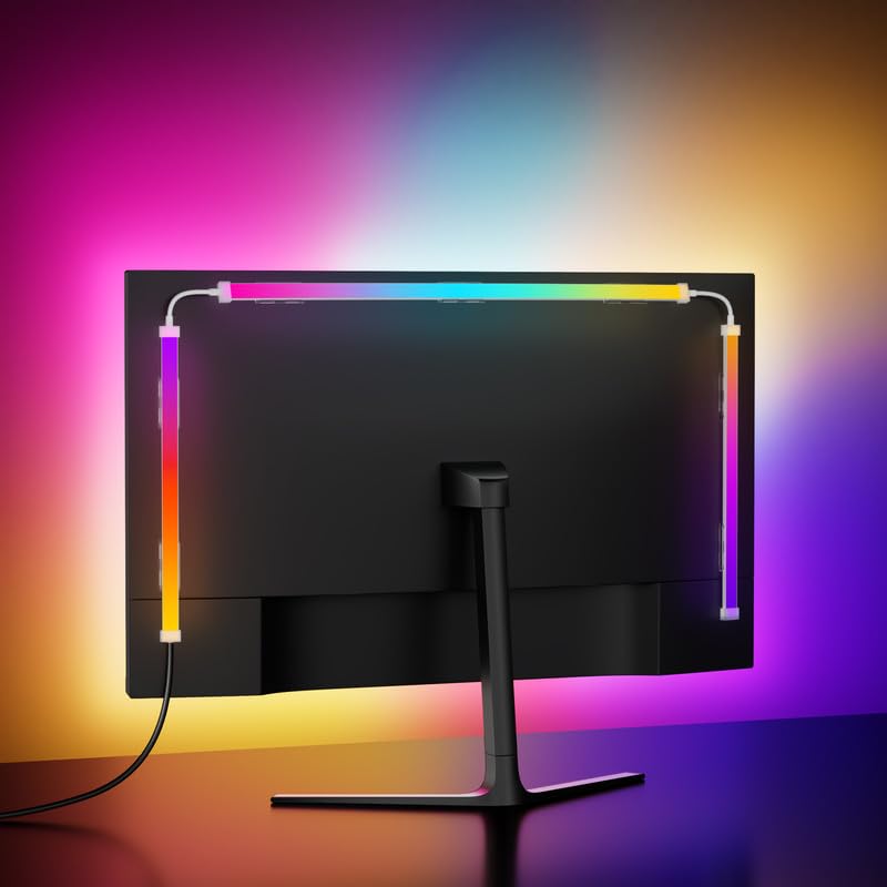 Skydimo - Monitor ARGB LED da 24 pollici, retroilluminazione per PC con sincronizzazione dello schermo e della musica, luce ambientale dinamica, alimentazione USB, controllo software per gaming