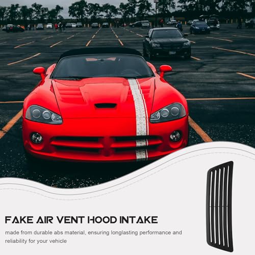 Cubierta de ventilación delantera para capó de coche en ABS negro 3