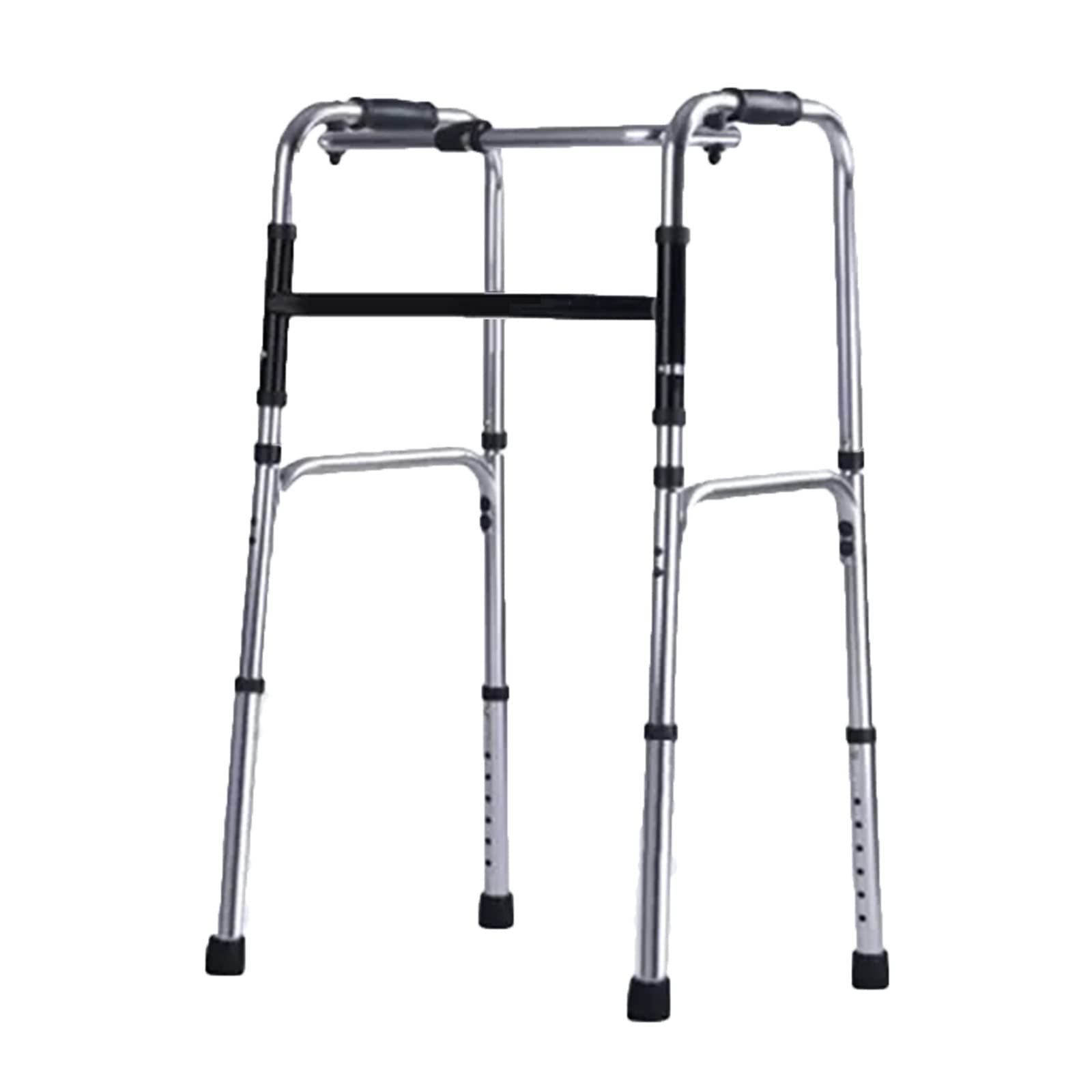 LHX Elderly Walker Portable Anti-Slip Anti-Fall Aluminum Alloy Walking Frame (Size : Without a Wheel)