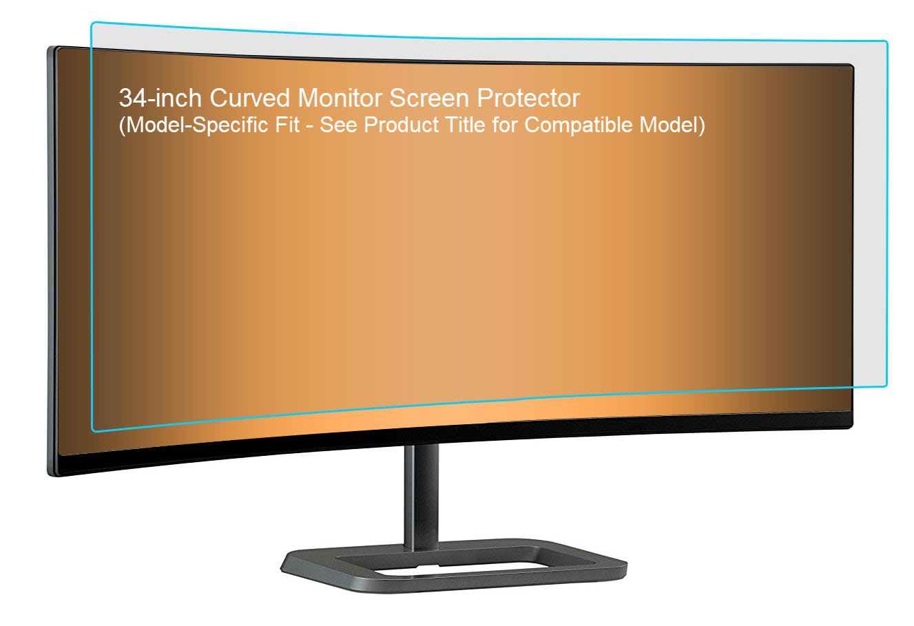 Photodon Anti-Glare Screen Protector to fit the Dell UltraSharp U3417W 34-inch Curved Monitor with Installation Kit