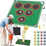 VELAJA Mini Golf Set für Zuhause, Klebriges Golf Chipping & Wurfspiel mit Übungsmatte, 20 Bällen & Tragetasche für Erwachsene und Kinder Indoor Outdoor
