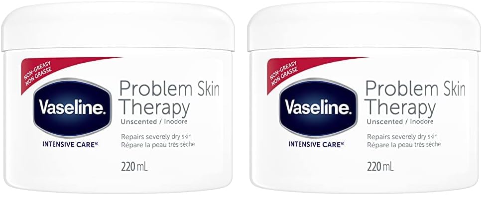 Vaseline Problem Skin Therapy Unscented Moisturizer Cream 220 ml (7.44 oz) (Pack of 2)