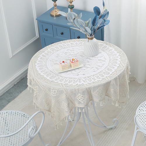 Set de table et dessous de verre dentelle couleur unie 38 x 38 cm - 4