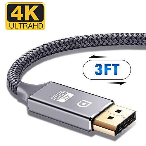 DisplayPort Cable,Capshi 4K DP Cable Nylon Braided -(4K@60Hz, 2k@144Hz) Ultra High Speed DisplayPort