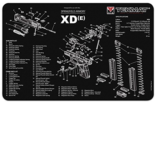 TekMat Cleaning Mat for use with Springfield XD-E , Black