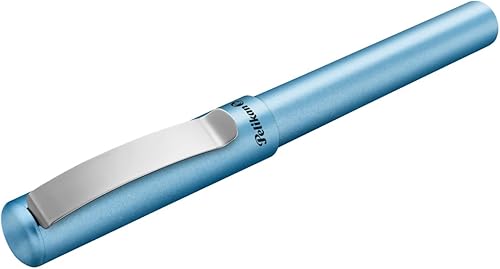 Miniatura 2 de Pelikan Pina Colada - Pluma estilográfica con cartucho de tinta estándar recargable para usuarios diestros e zurdos, color azul, paquete de 1