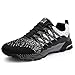 SOLLOMENSI Zapatillas de Deporte Hombres Running Zapatos para Correr Gimnasio Sneakers Deportivas Padel Transpirables Casual Montaña 47 EU A Negro