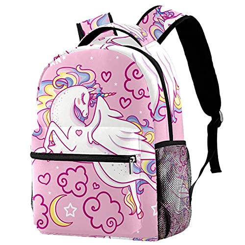 Sac à dos d'école licorne galaxie pour garçon et fille multicolore