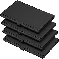 Vista 9 de PATIKIL Portatarjetas de visita, paquete de 4 tarjeteros de aluminio de metal profesional delgado para tarjetas de identificación, tarjetas de Azul