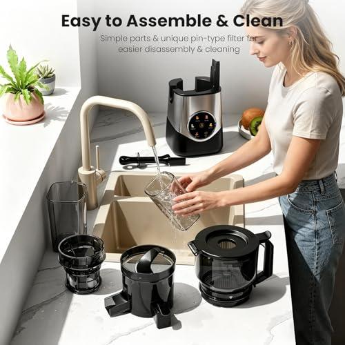 Kismile Cold Press Juicer, Masticating Juicer with 6.1" Extra Large Chute by Kismile - Used condition - Image 7