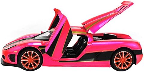 Yepmax Car Toys 1:32 Koenigsegg Model Cars Sound and Flash (Purple)