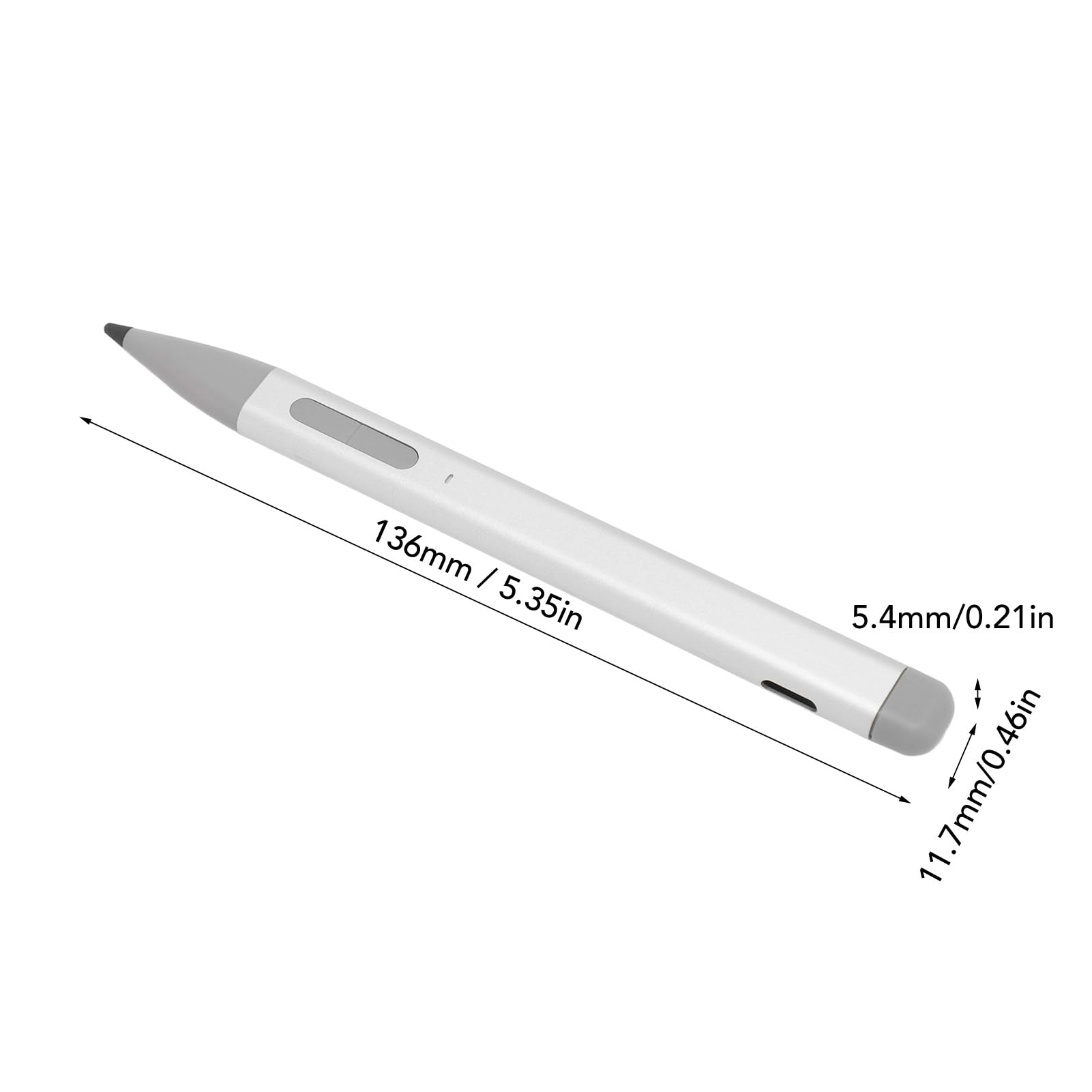 Penne per Stilisti per Touch Screen, Penna Stilo per Touchscreen, Bassa Latenza, Perfetta per Prendere Appunti, Disegnare e Firmare Documenti (SILVER)