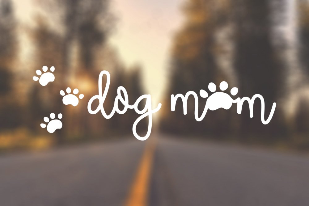 Dog Mom Holographic Sticker - 4x3 Inch Vinyl Decal For Cars, Laptops & Windows