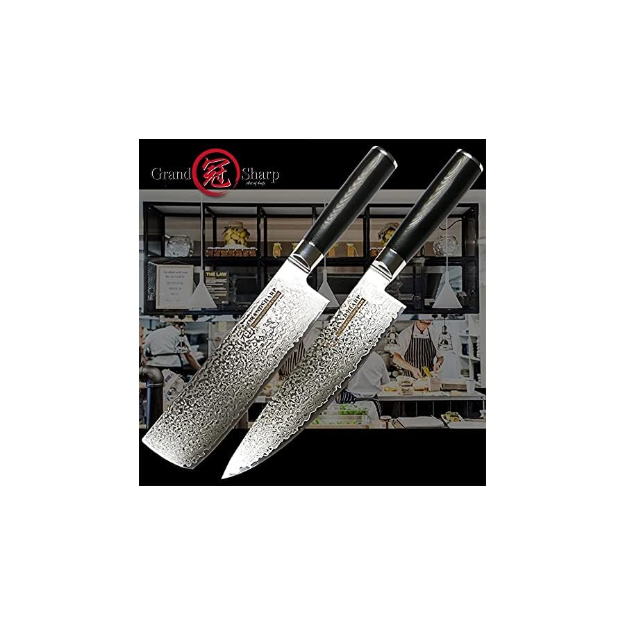 Kitchen-Knife-Sets-2-Pcs-Damascus-Kitchen-Knife-Set-Chef-Nakiri-VG10-Japanese-Damascus-Steel-Knife-Cleaver-Cooking-Tools-with-Box-MAYiT2855 Kitchen Knife Sets, 2 Pcs Damascus Kitchen Knife Set Chef Nakiri VG10 Japanese Damascus Steel Knife Cleaver Cooking Tools with Box, MAYiT2855