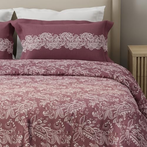 Image of Layers 100% Cotton for Double Size Bed | 120 TC Ethnic Print, Soft, Breathable, Machine Washable Bedsheet with 2 Pillow Covers | Forever Collection (224 x 254 cm) - Brown
