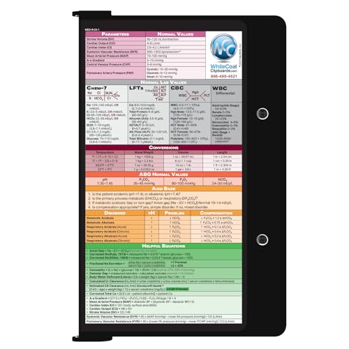 Whitecoat MedInfo Clipboard Medical Edition Black - Thumbnail 3