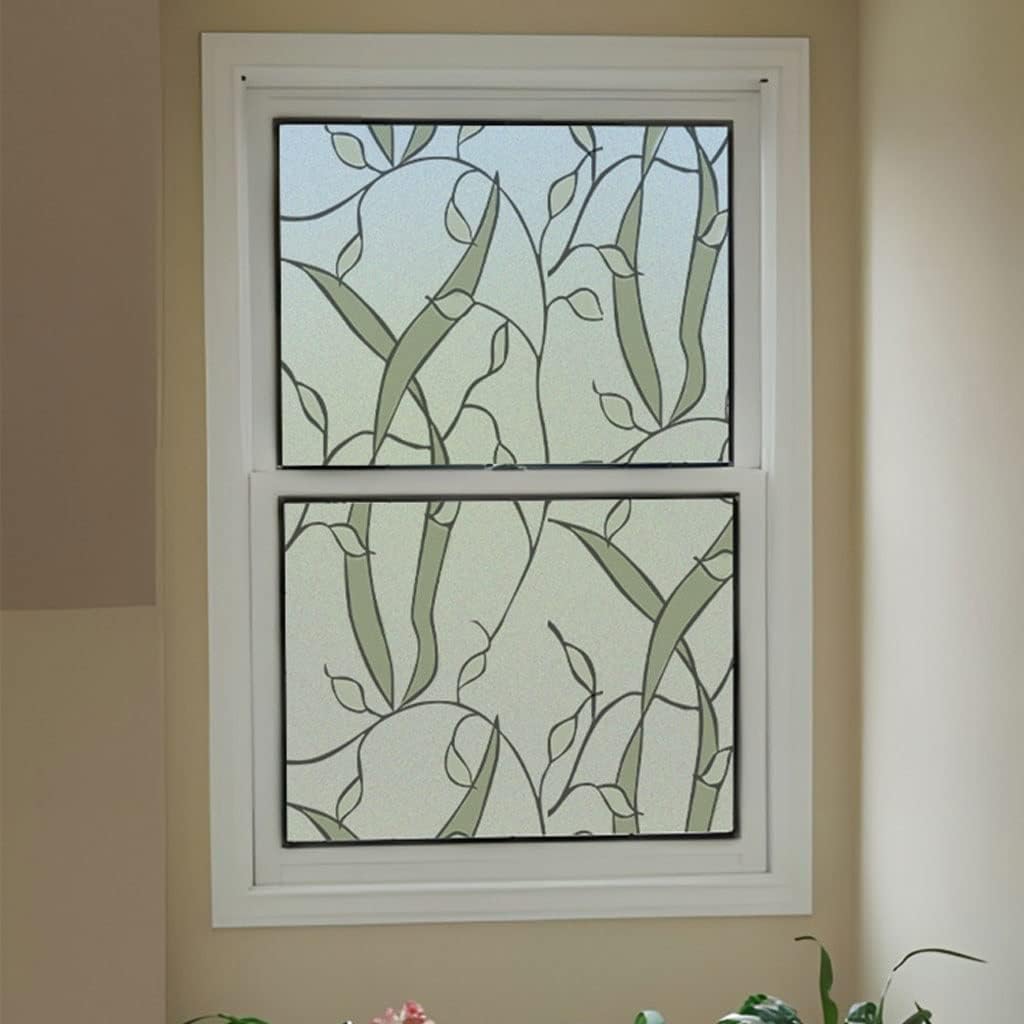 Window Clings Nordic Glass Sticker Bathroom Decoration Film Anti-spy Film Sticker Bathroom Door Window Electrostatic Decorative Film Privacy Window Film(40 * 200cm)