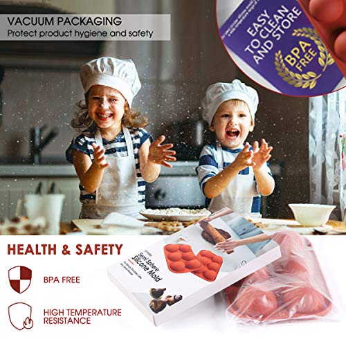 image for VINMEN 6-Holes Medium Semi Sphere Silicone Molds for Chocolate,Baking 