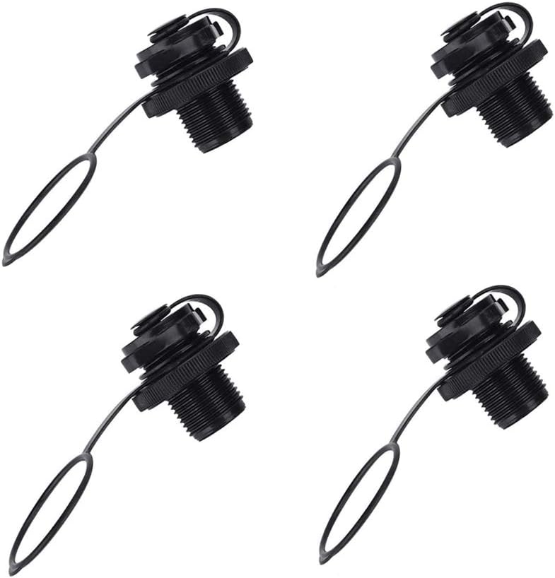 nasuniaoda 4 Pcs Boston Inflatable Valve Replacement Universal Spiral Boat Air Valve for One-way Inflation Rubber Dinghy Kayak Raft Pool Boat Airbeds