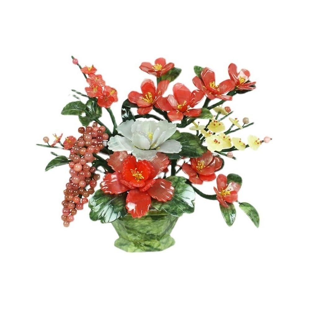 CHENGAIJIAN Artificial Bonsai Tree, Fake Plants Decor,Chinese Bonsai Jade Flower Basket for Home Living Room Decoration