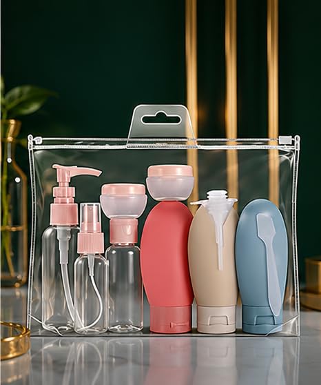11 PCS Travel Bottle Set Portable Toiletry Organizer for Men and Women | Reusable Travel Bottles for Shampoo, Cream and Lotion for perfect travel-image-27