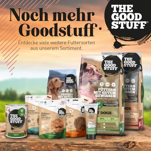 The GOODSTUFF Pferde-Würfel Soft 150 g | Pferdefleisch Hundeleckerlies getreidefrei & luftgetrocknet | Hundesnack Würfel | Trockenfleisch für Hunde | Trainingsleckerli | Super-Premium Hundefutter