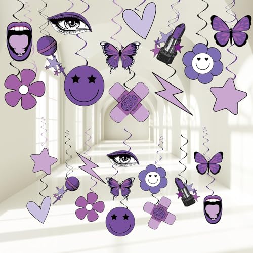 Image of Music Hanging Swirl for Singer Birthday Party Decorations Pop Theme Swirl Ceiling Girl Singer Theme Party Ceiling Hanging for Music Birthday Baby Shower Fans Celebration Supplies