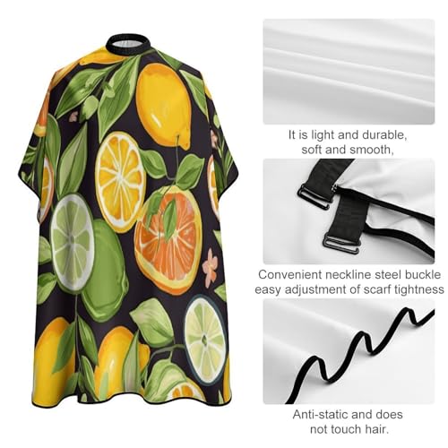 Capa para cortar cabello con diseño de frutas cítricas miniatura 4