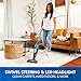 Vacmaster Portable 10.8V 2-in-1 Cordless Stick Lightweight Vacuum Cleaner with 2-Speed Power Control and LED Headlight for Hardwood Floor, Carpet & Pet Hair, Blue