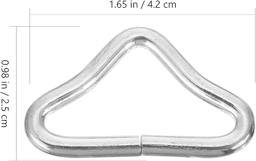 Miniatura 2 de EXCEART 40 piezas de anillos triangulares para correa de repuesto de trampolín, bolsa de cinturón de reparación