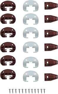 6PCS Drawer Guide kit,fit for Rite-Trak II Model #168 Drawer Guide Glide (Drawer Slides Repair kit with Metal Support Plate), for Commercial Slide Style Drawers Drawer Slides (6)