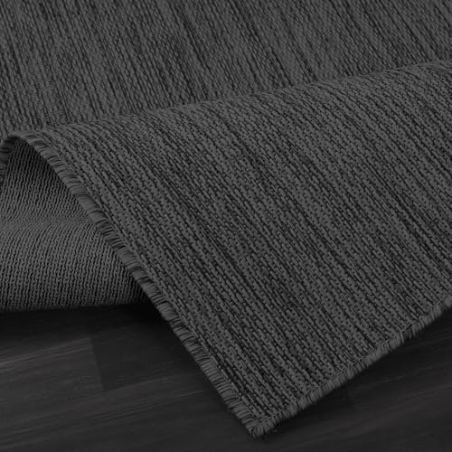 Tapete lavable para interior y exterior 8x10 gris oscuro miniatura 4