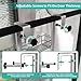 HapiRm Hanging Shower Caddy Organizer - Shower Shelf with 22 Hooks and 2 Toothbrush Holders, No Drilling Adjustable Hanging Bathroom Organizer - Silver