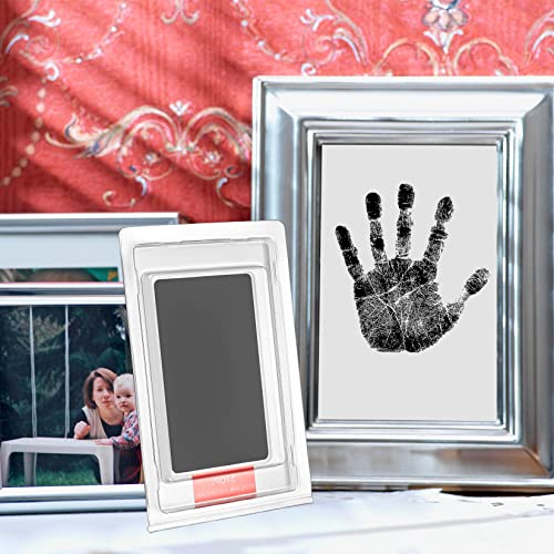 Baby Handabdruck und Fußabdruck Set, 2 Stk Baby Abdruckset, Pfotenabdruck Set, Clean Touch Stempelkissen für Baby Shower, Neugeborene, Hund, Katze, Familie Geschenk