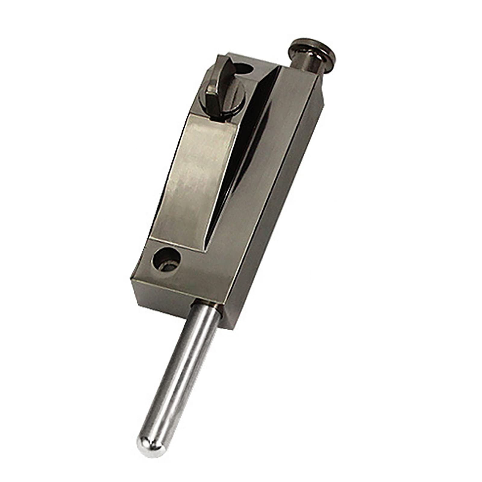 Cgjdfjhe Black Door Lock， Revolving Door Bolts Barrel Bolt Latch Surface-Mounted Spring Locks Sliding Lock(Black)