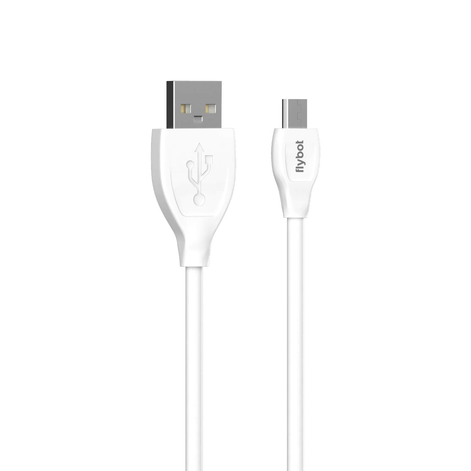 In-Viraat Flybot - Appario Flybot M4 Micro USB 3.0A Fast Charging and 480Mpbs Fast Data Transfer Cable for Personal Computer (Length - 1.5 Meter, Color - White)