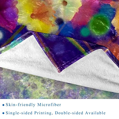 Couverture microfibre polaire 150x200 cm plaid daisy gerbera doux