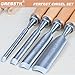 GREBSTK 4pcs Semicircle Chisel Set Carpenter Gouge Chrome Vanadium Steel Semi-Circular Cr-V Woodworking Carving Chisel