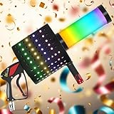 Handheld Confetti Machine, CO2 Confetti Cannon with 12 LED Colors, Easy Carry Confetti Blaster Gun, Confetti Shooter Launcher Machine for DJ Party Nightclub Stage Concert Event Show Christmas