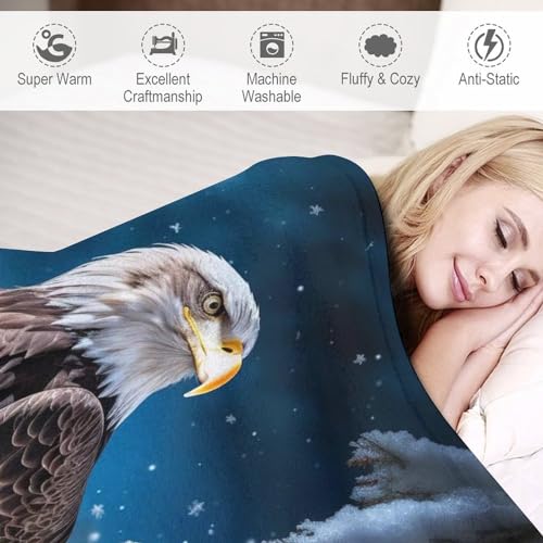 Couvertures chaudes légères flannel Aigle pour lit et canapé doux - 4