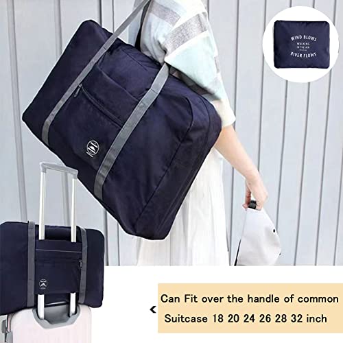 Foldable Travel Duffel Bag (2 Pack), For Spirit Airlines, Weekender Overnight Bag, Tote Carry on Luggage Sport Duffle Weekender Overnight for Women and Girls (2Pack-Red Black)2