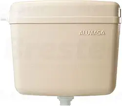 Alumasa Caixa de Descarga Alta, Bege, Plástico, Evita Odores, Sem Desperdício