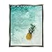 Stupell Industries Pineapple on Beach Ripples Gray Framed Floater Canvas Wall Art Design by Emanuela Carratoni