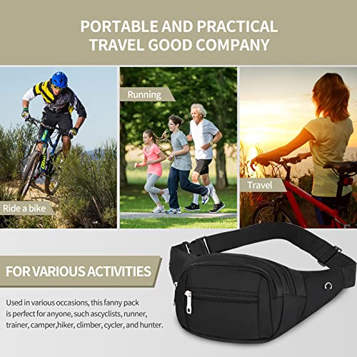 Image of Fanny Pack for Men&Women, Waterproof Large Wait Bag & Hip Belt Bag with Adjustable Strap for Outdoors Workout Traveling Casual Running Hiking Cycling