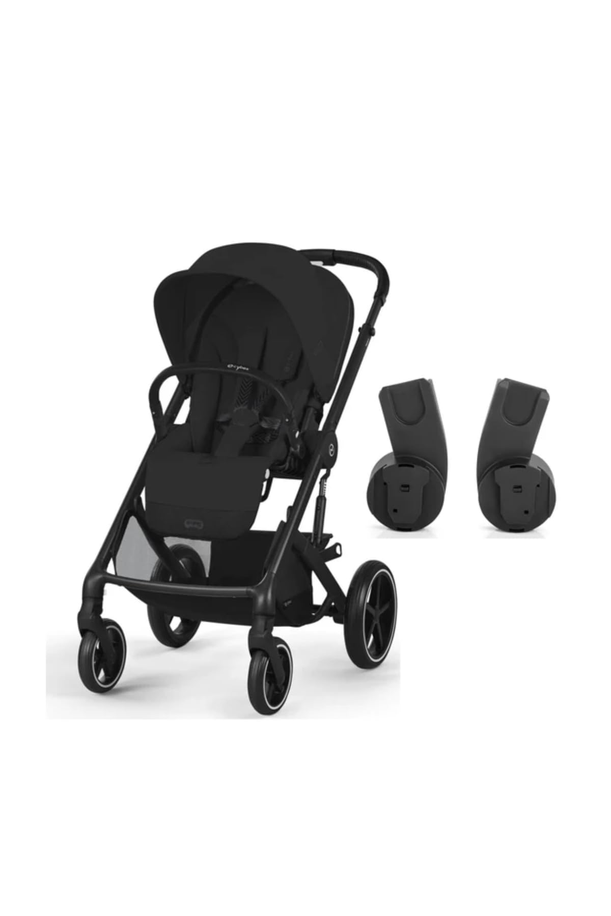 Cybex Balios S Lux Bebek Arabası, Moon Black, Ana Kucağı Adaptörü ile Uyumlu, Siyah