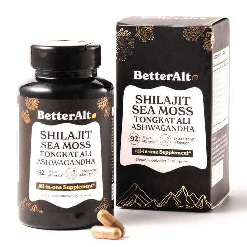 Image of 8800mg Shilajit, Maca Root,Ginkgo Biloba, Sea Moss,Ashwagandha,Tongkat Ali ,Panax Ginseng,Safed Musli & Zinc| Boost Stamina & Energy,20 Capsules| 95 + minerals|All in One Supplement for Men & Women