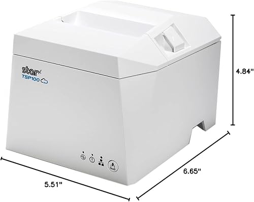 Miniatura 15 de Star Micronics TSP143IVUW Wi-Fi (WLAN)USB-CEthernet (LAN) Impresora térmica de recibos con CloudPRNT, cortador y fuente de alimentación interna -